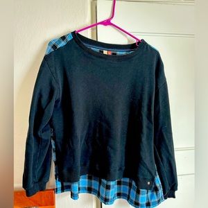 Anthropologie Pilcro mixed media top